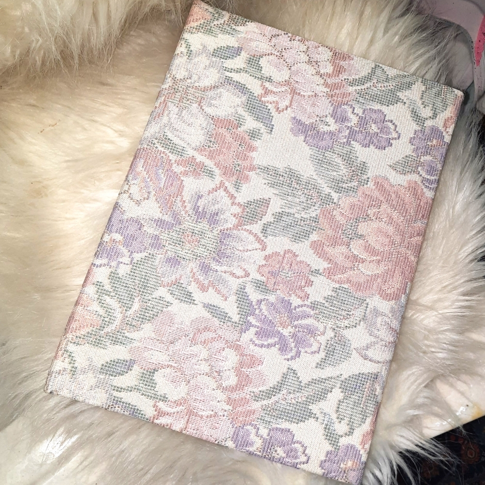 ~{Vintage}~ 90's floral fabric covered photo album.